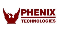 لوگو برند Phenix Technologies با طرح ققنوس؛ تولید کننده تجهیزات تست ولتاژ بالا مرتبط با دوربینهای بازرسی صنعتی