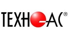 لوگو برند TEXHOAC با دایره قرمز؛ تامینکننده تجهیزات و دوربینهای نظارتی و صنعتی