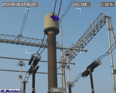 تشخیص پدیده کرونا در تجهیزات پست برق فشار قوی توسط دوربین فرابنفش، عیب‌یابی برق.